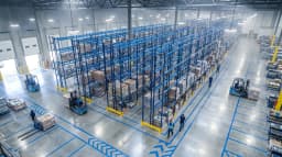 Aerial cross-docking warehouse floor, what is cross docking explained