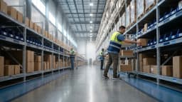 Warehouse pickers illustrating warehouse management system cost and WMS implementation cost