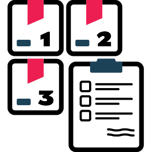boxes and a clipboard