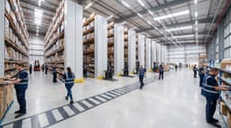 Pharmaceutical 3PL warehouse interior view