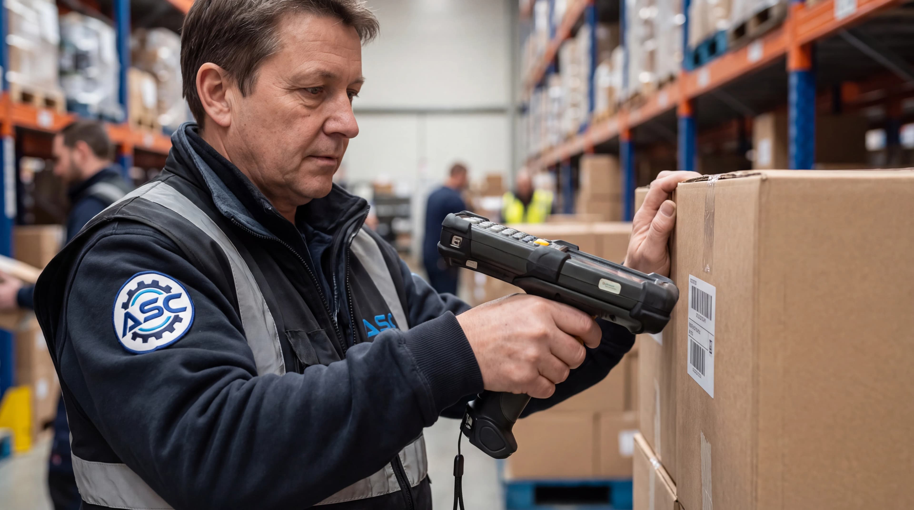 warehouse worker holding a clipboard