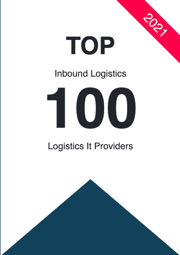 Top 100 Inbound Logistics IT Providers award badge for 2021