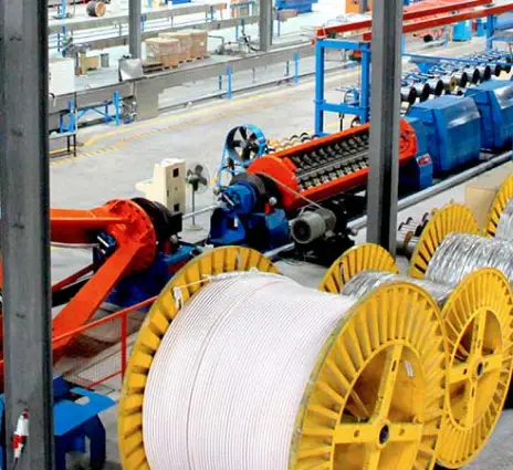 Large spools in manufacturing plant