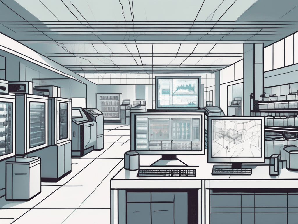 A shop floor filled with automated machinery