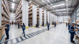 Pharmaceutical 3PL warehouse interior view