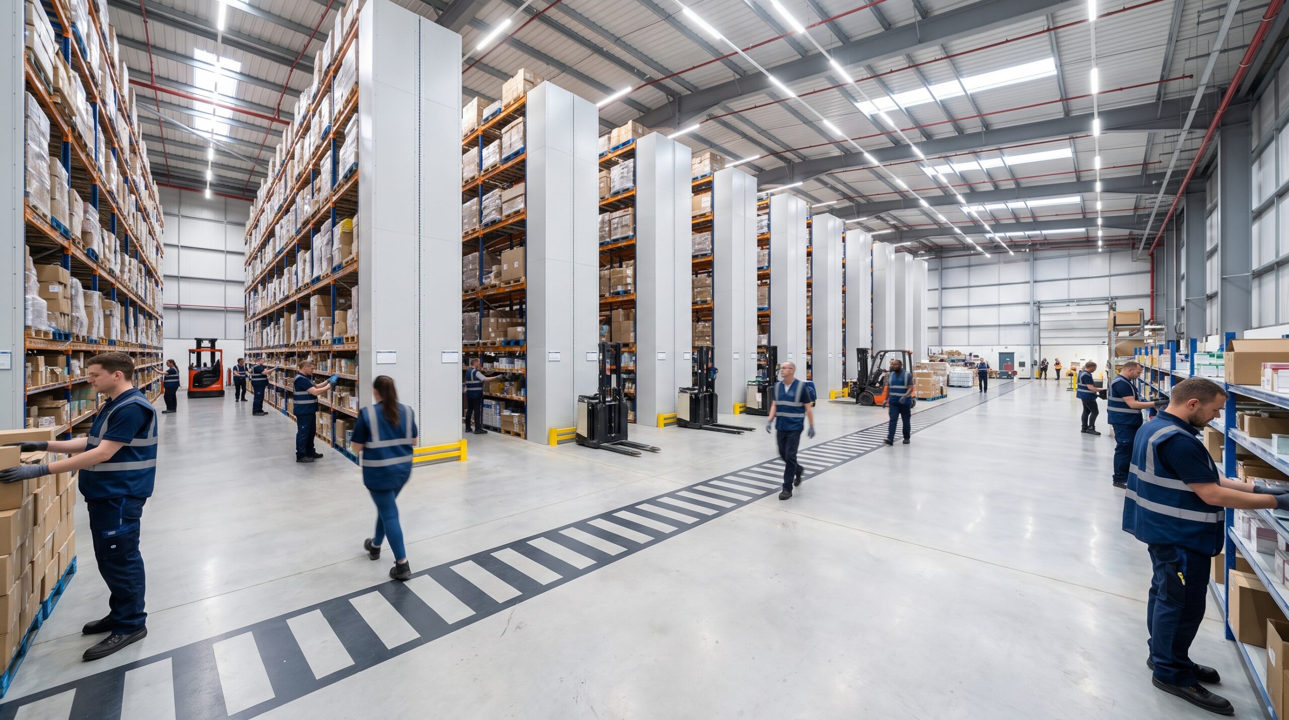 Pharmaceutical 3PL warehouse interior view